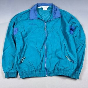 Vintage 90’s Columbia Full Zip Windbreaker Jacket Men’s Size Large